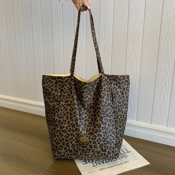 Leopard Print Shoulder Tote Bag - Picture 7 of 10